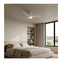Radiant ceiling fan, front view