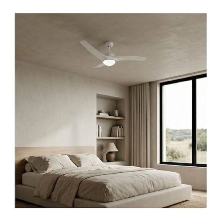 Radiant ceiling fan, front view