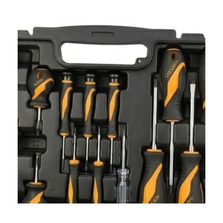 Close-up detail of the Tolsen tool set