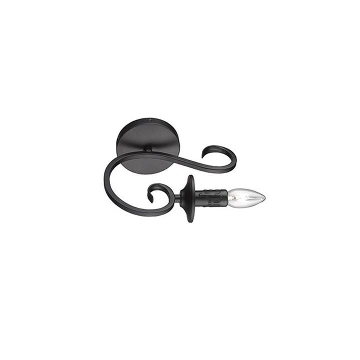 Radiant black wall light shown in its packaging