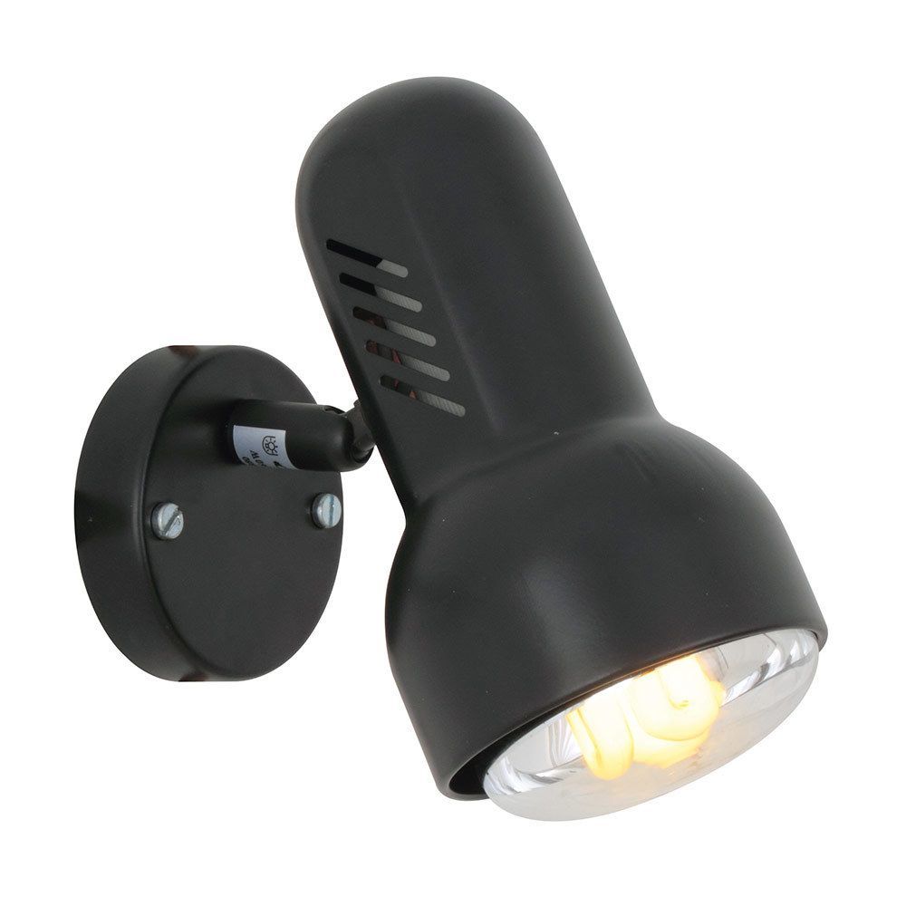 Eurolux black spotlight, front view
