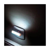 Close-up detail of the Eurolux white emergency light