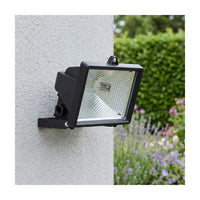 Close-up detail of the Eurolux black floodlight