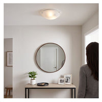 Eurolux ceiling light installed and lit