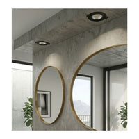 Eurolux black downlight installed and lit
