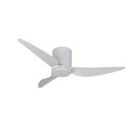 Radiant matt white ceiling fan, front view