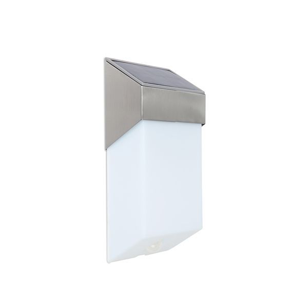Eurolux stainless steel wall light, front view