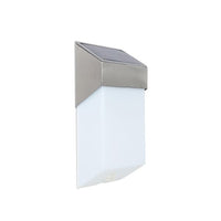 Eurolux stainless steel wall light, front view