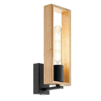 Eurolux black & brown wall light dimensions diagram
