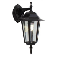 Eurolux black wall light, front view