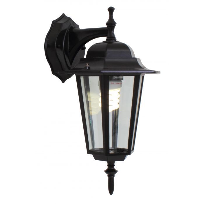 Eurolux black wall light, front view