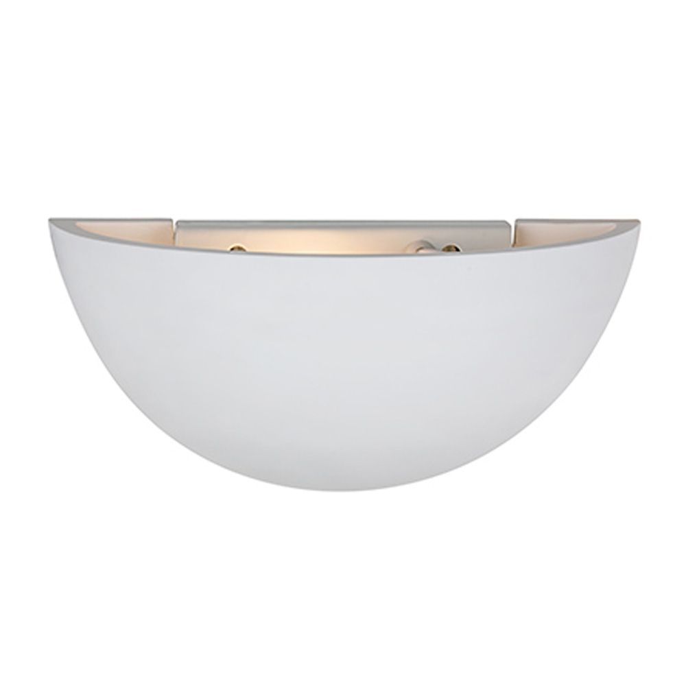 Eurolux white wall light, front view