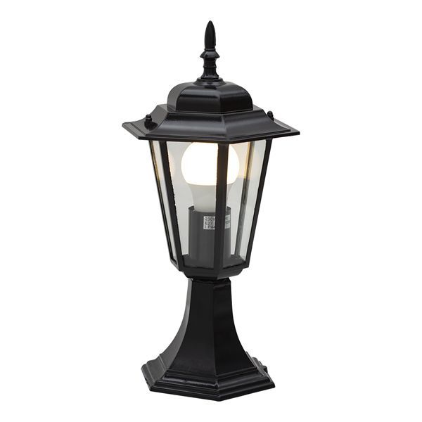 Eurolux black wall light, front view