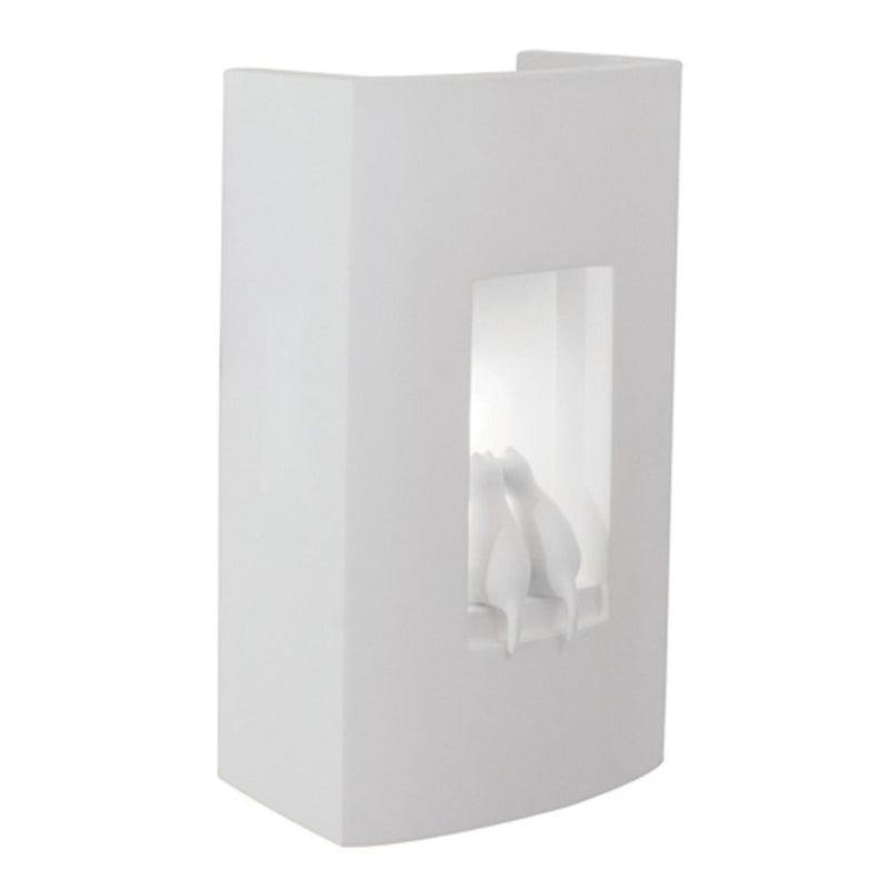Eurolux white wall light, front view