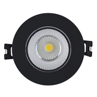 Eurolux black downlight shown in its packaging