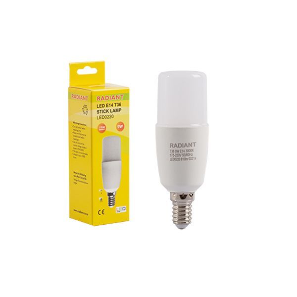 Radiant white LED globe, front view