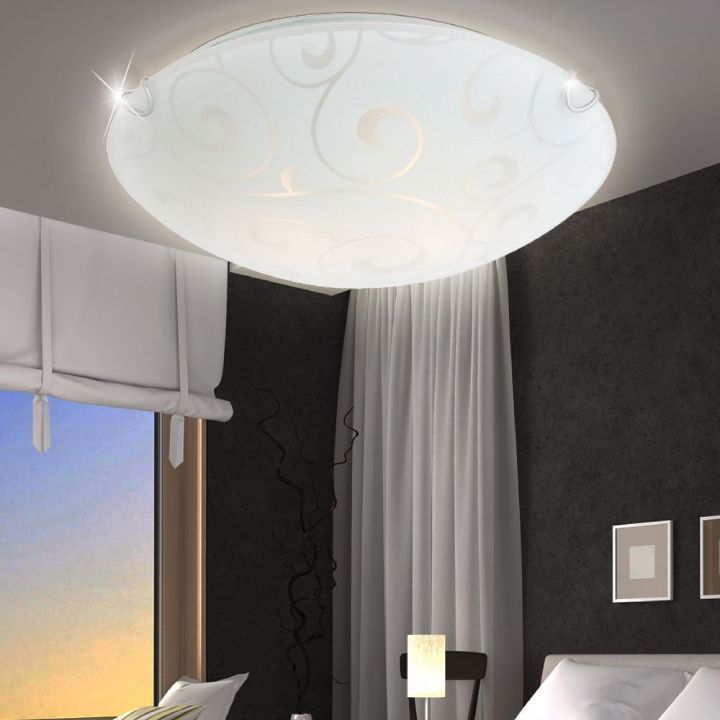 Eurolux ceiling light installed and lit