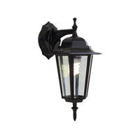 Eurolux black wall light, front view