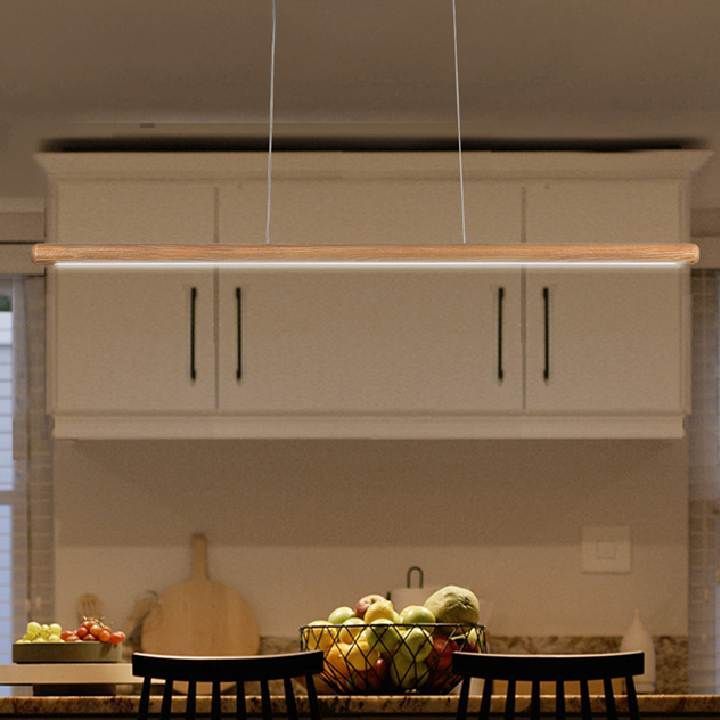 Eurolux pendant light installed and lit