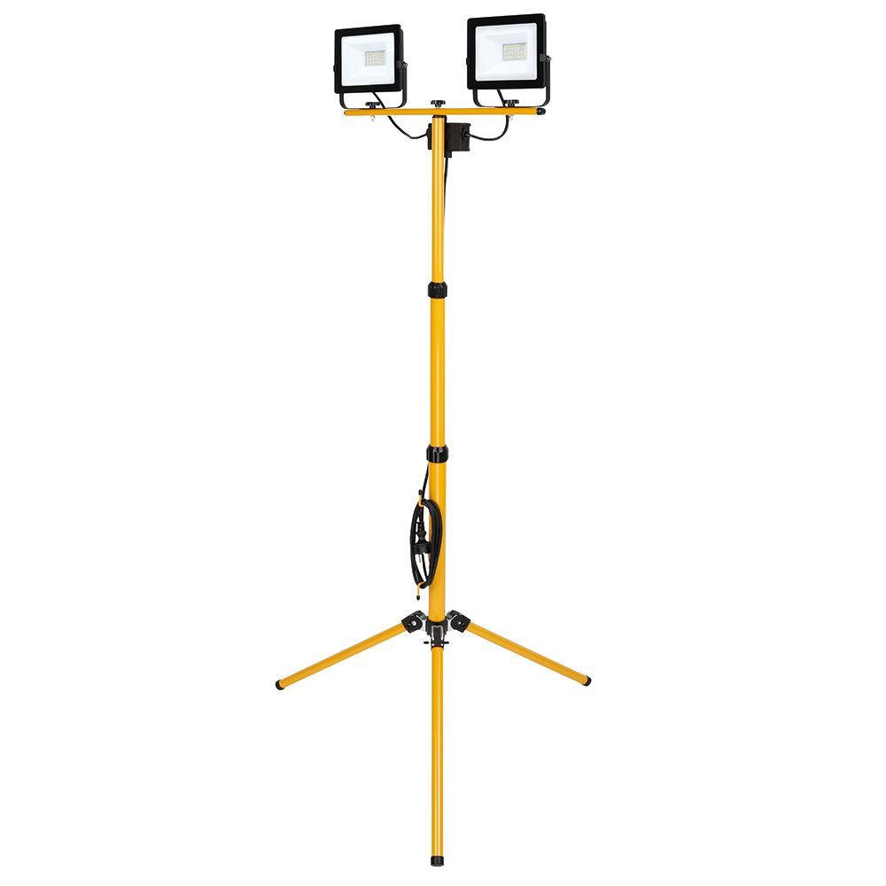 Eurolux black & yellow floodlight, front view