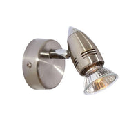 Eurolux satin chrome floodlight, front view