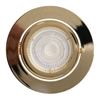 Eurolux polished brass downlight, front view