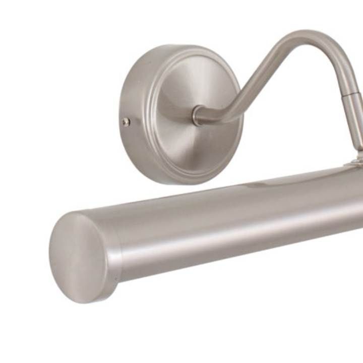 Eurolux satin chrome wall light installed and lit