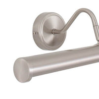 Eurolux satin chrome wall light installed and lit