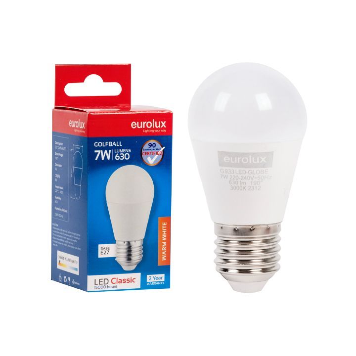 Eurolux LED globe, front view