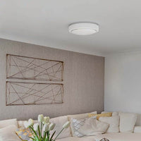 Close-up detail of the Eurolux white ceiling light