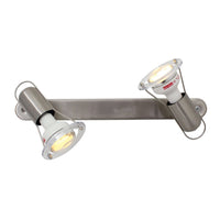 Eurolux satin chrome spotlight, front view