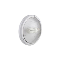 Eurolux white bulkhead light, front view