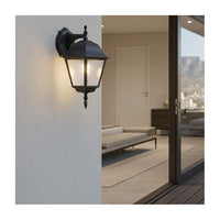 Close-up detail of the Eurolux black wall light