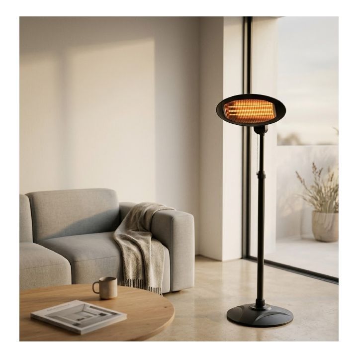 Radiant black heater, alternate angle