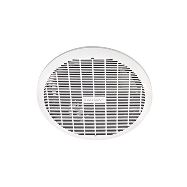 Radiant ceiling fan, front view