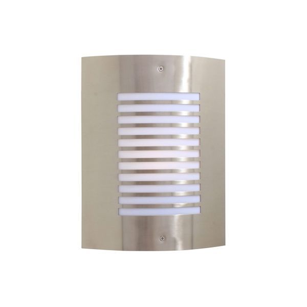 Eurolux satin chrome wall light, front view
