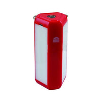 Radiant red emergency light shown in its packaging