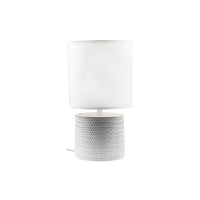 Eurolux grey table lamp installed and lit