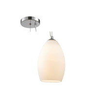 Radiant chrome pendant light shown in its packaging