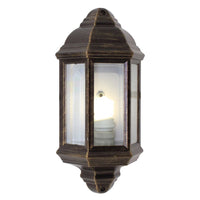 Eurolux black wall light, front view