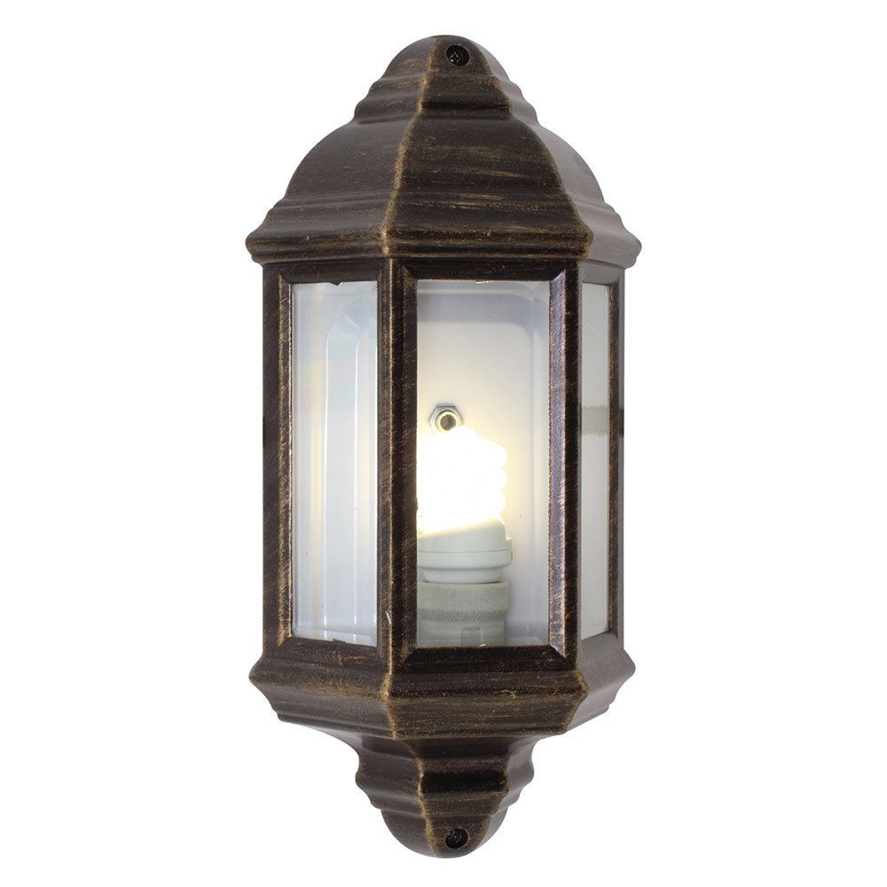 Eurolux black wall light, front view