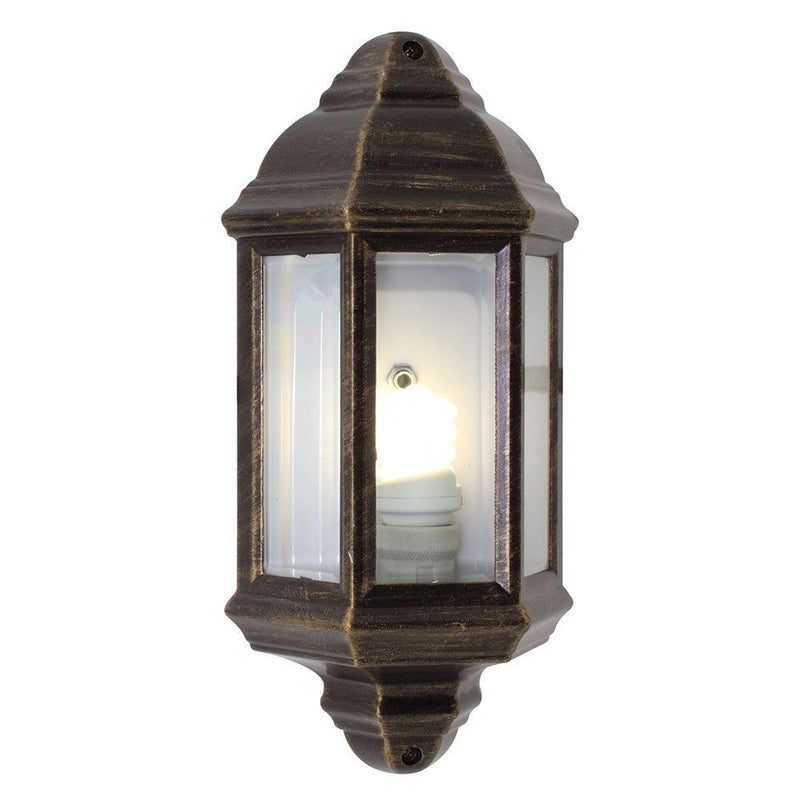 Eurolux black wall light, front view