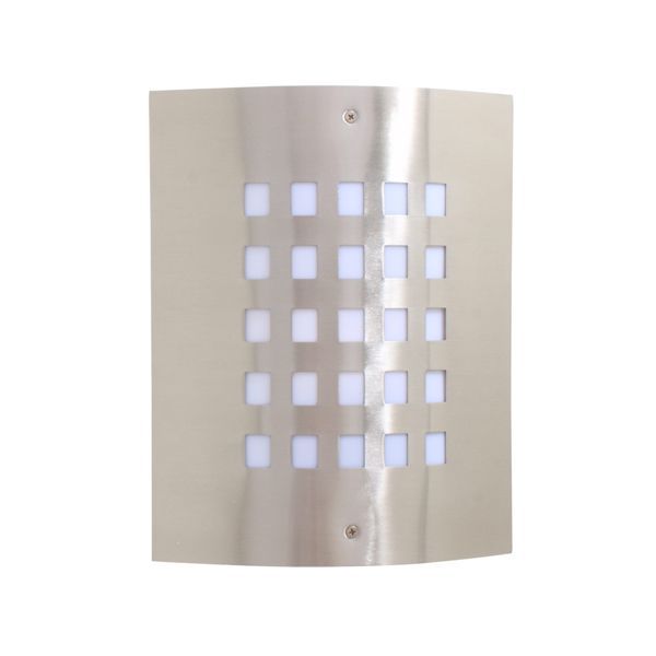 Eurolux satin chrome wall light, front view