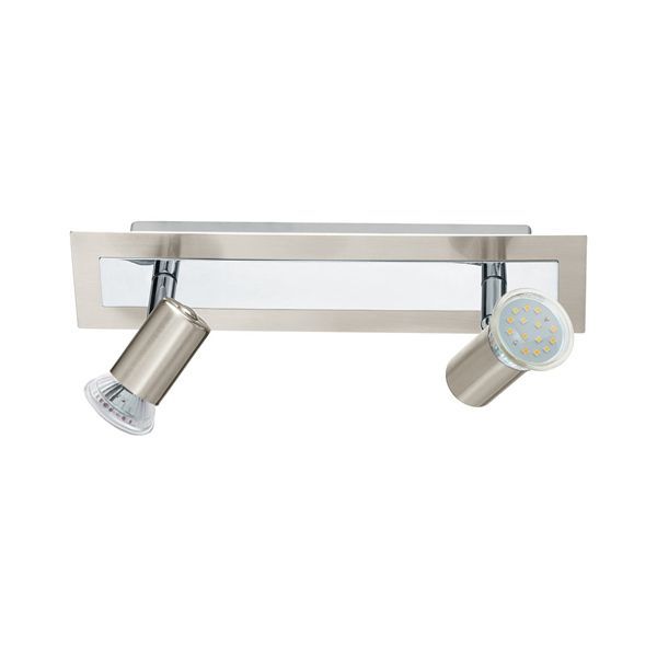 Eurolux satin chrome floodlight, front view