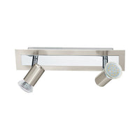 Eurolux satin chrome floodlight, front view
