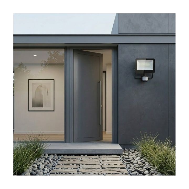 Radiant black floodlight dimensions diagram