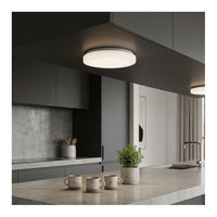 Close-up detail of the Eurolux white ceiling light