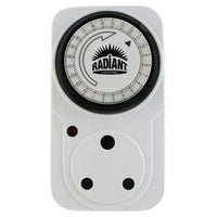 Radiant lighting timer, front view