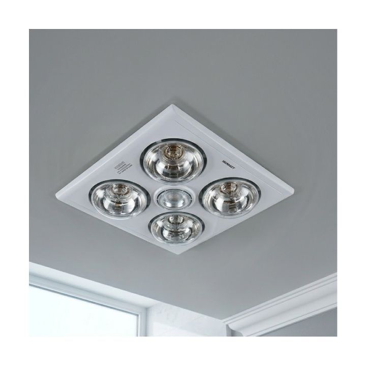 Eurolux white extractor fan installed and lit