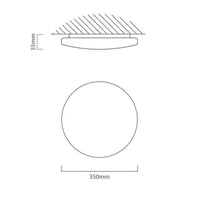 Close-up detail of the Eurolux white ceiling light
